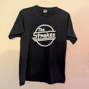 Vintage 2000s The Strokes Band Black Tee T-shirt Fruit of the Loom Large Indie